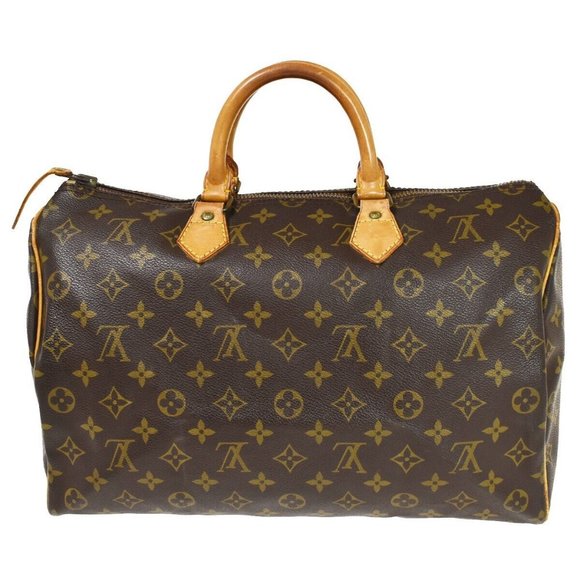 LOUIS VUITTON Speedy 35 Travel Hand Bag Monogram Leather Brown - Picture 3 of 16